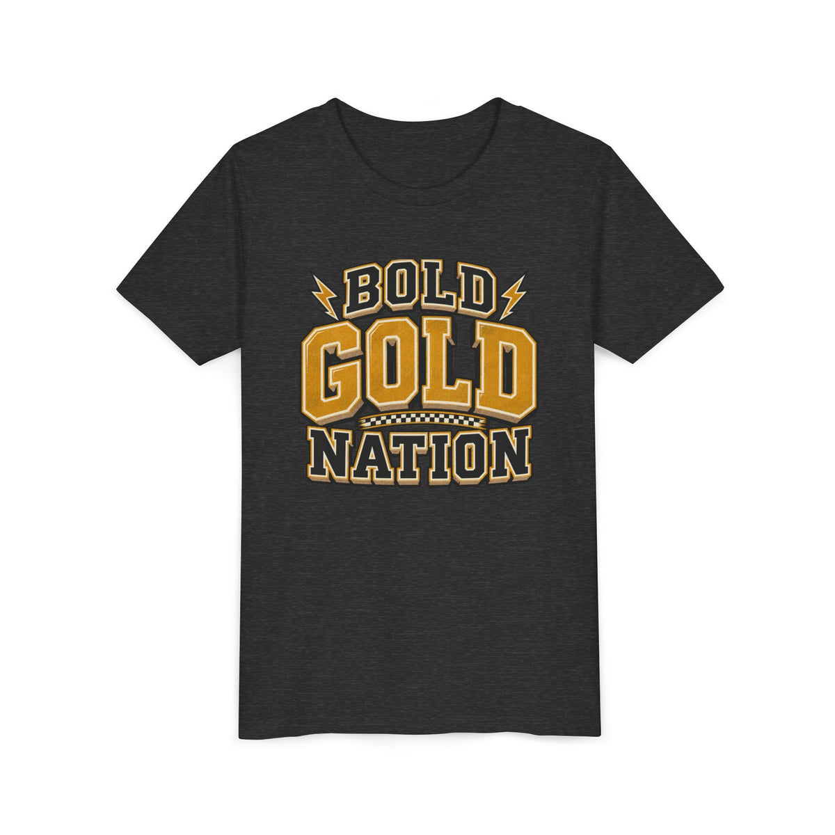 Youth Tee — Bold Gold Nation Graphic Kids Shirt