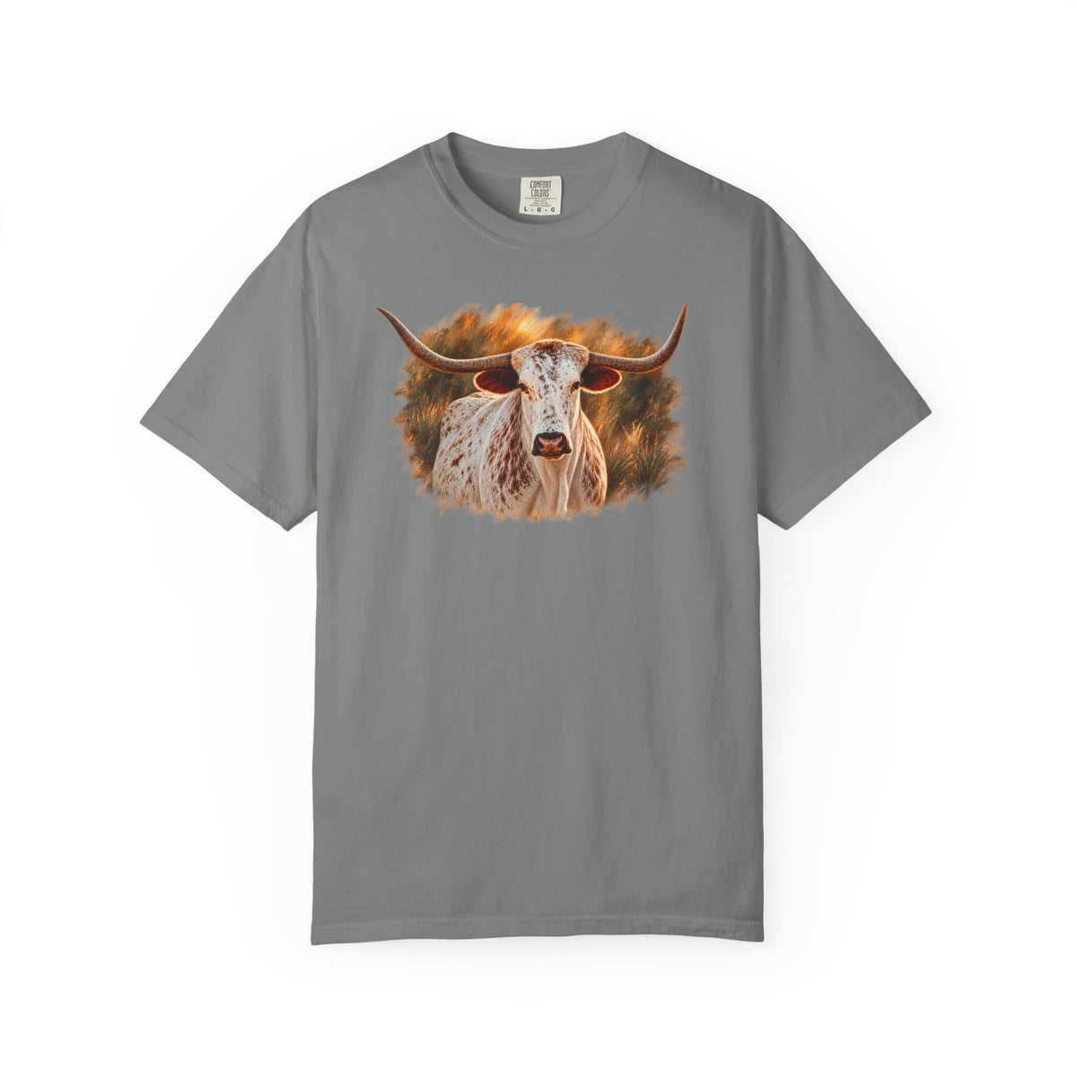 Longhorn Painting T-Shirt — Rustic Texas Cattle Graphic Tee