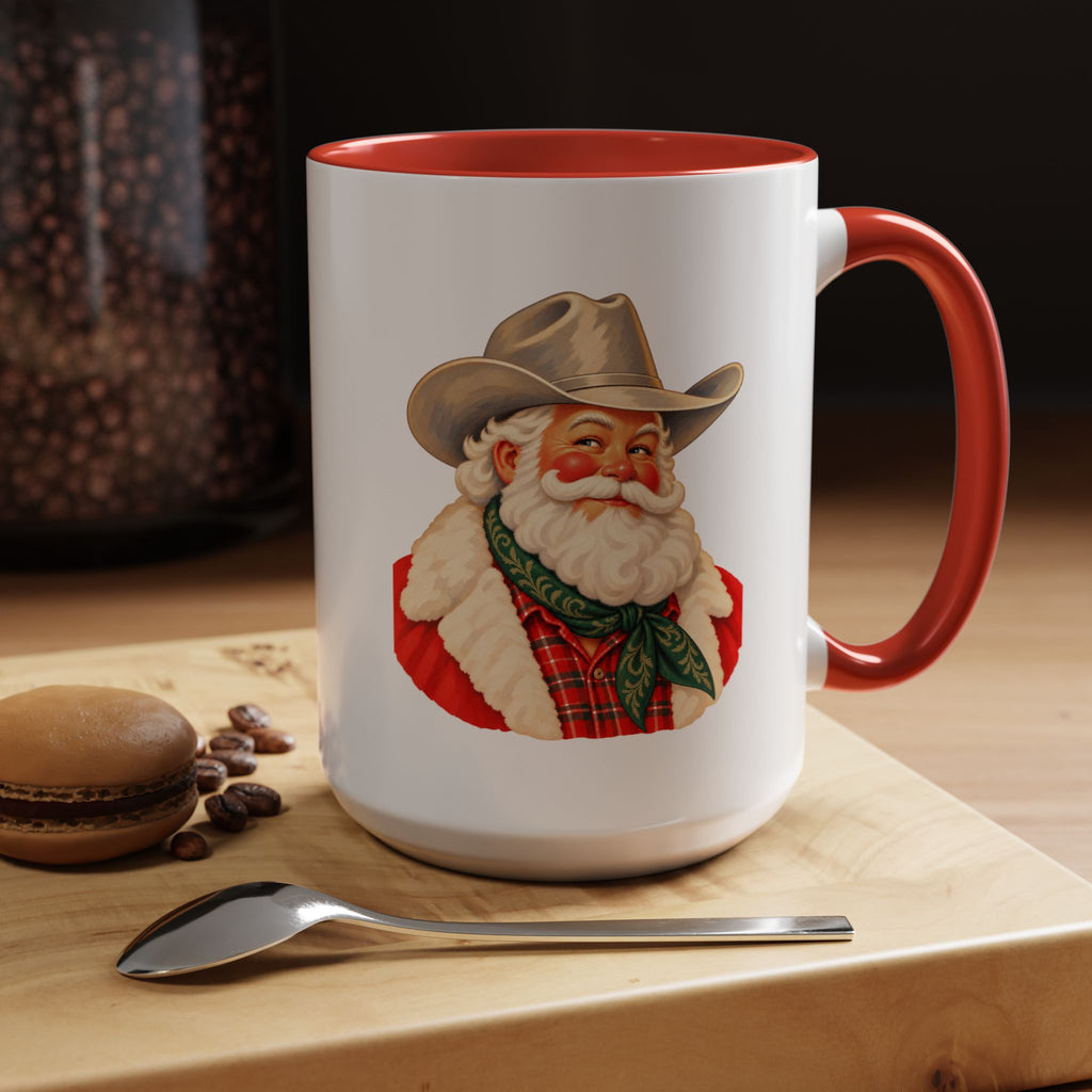 Cowboy Santa Christmas Coffee Mug