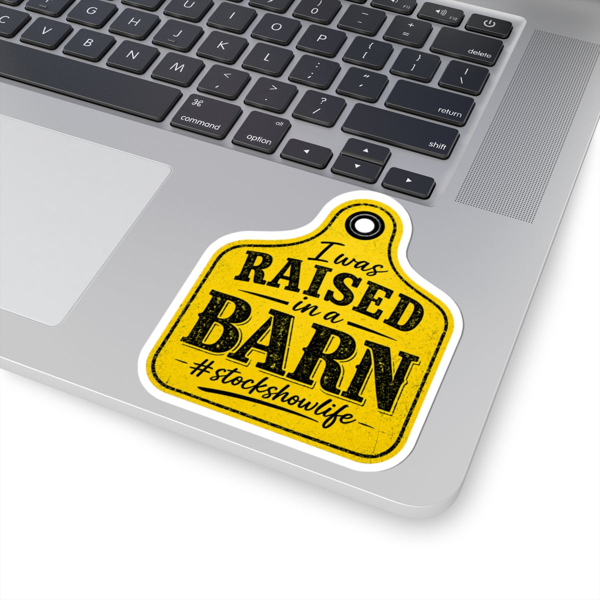 Raised in a Barn Sticker — #stockshowlife Kiss-Cut Decal