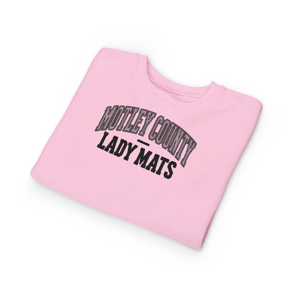 Toddler Sweatshirt - "Motley County Lady Mats" Vintage Varsity Kids Crewneck