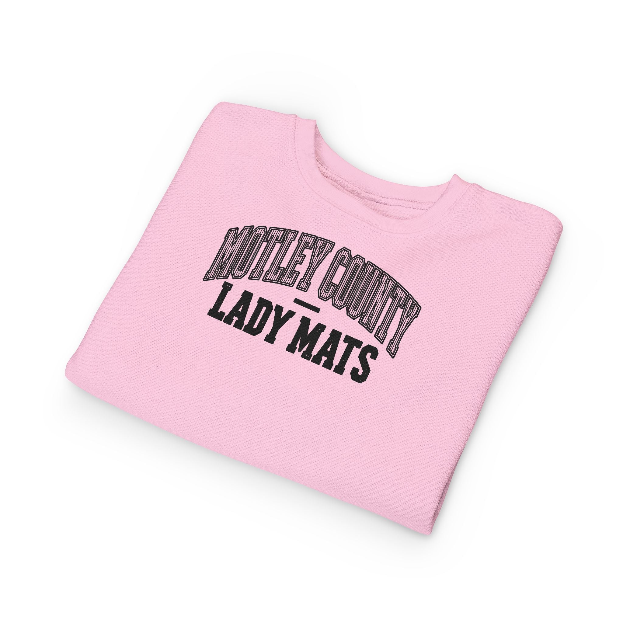 Toddler Sweatshirt - "Motley County Lady Mats" Vintage Varsity Kids Crewneck