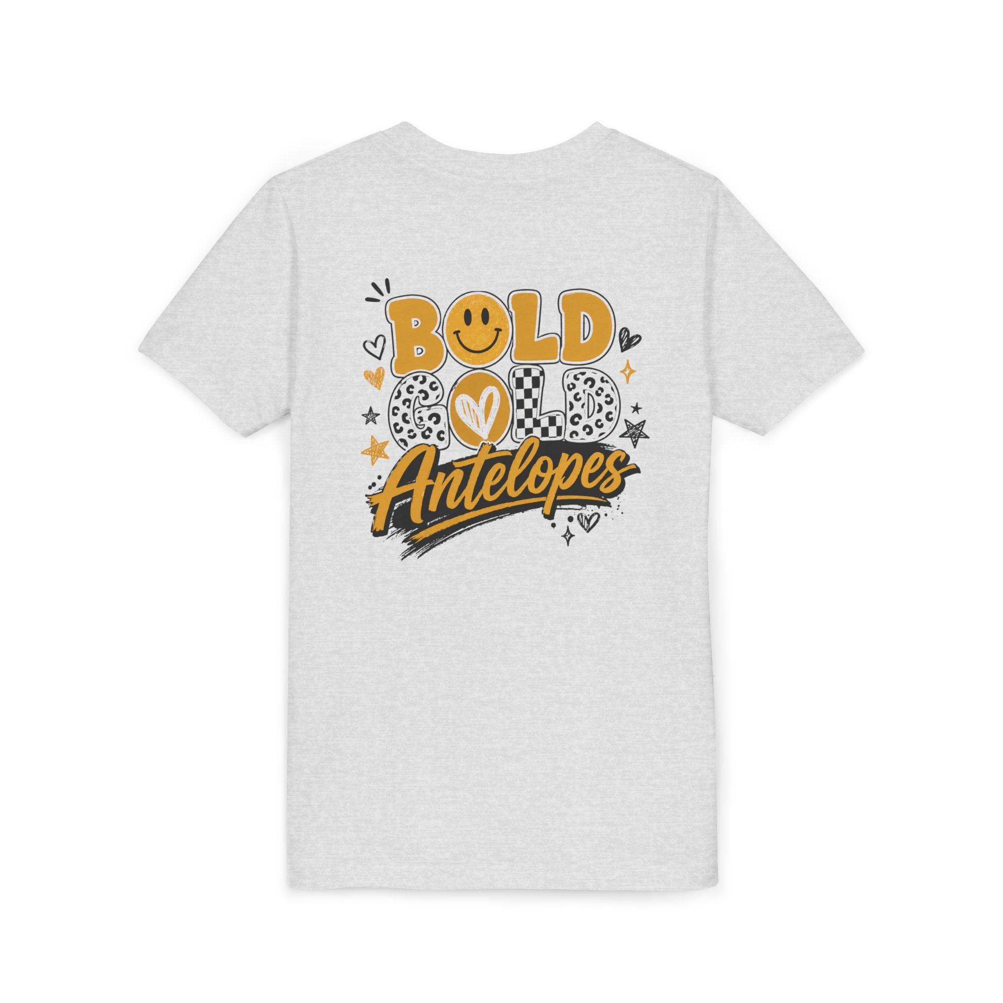 Youth Tee — Bold Gold Antelopes Cheer Shirt