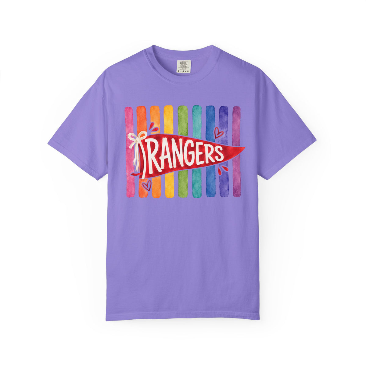 Rangers Rainbow Pennant T-Shirt — Pride School Spirit Tee