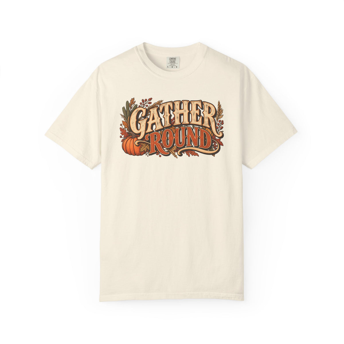 Gather 'Round Fall T-Shirt — Pumpkin Harvest Graphic Tee