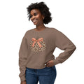 Leopard Pumpkin Crewneck Sweatshirt - Fall Plaid Bow Autumn Pullover