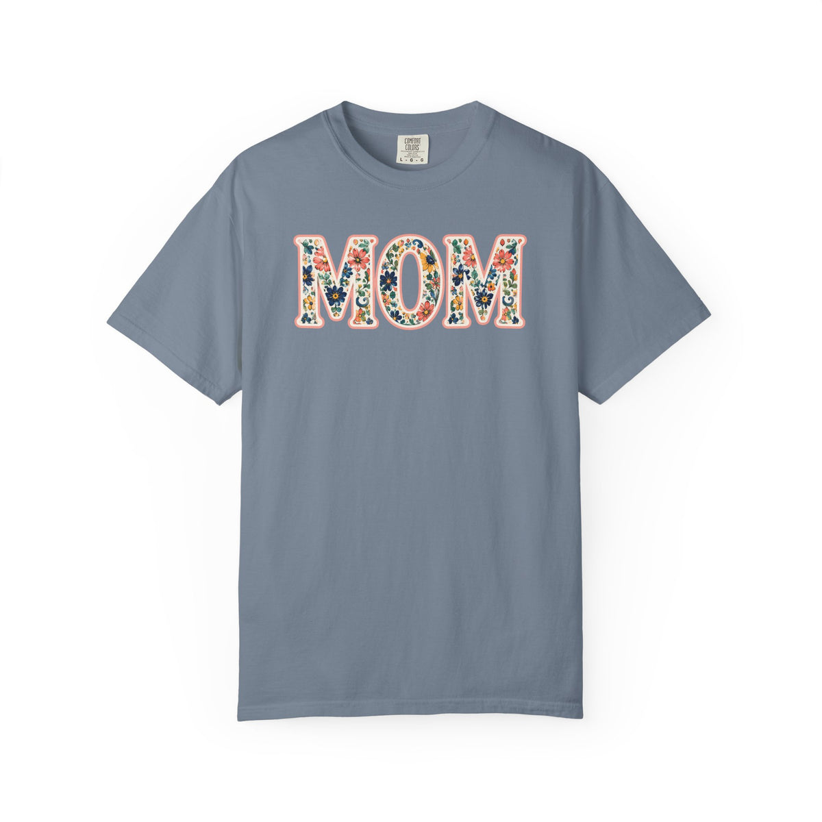 Mom Floral T-Shirt — Vintage Garment-Dyed Mother's Day Tee