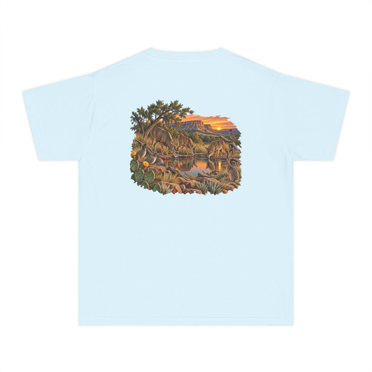 Youth Tee — Caprock Critters at Sunset