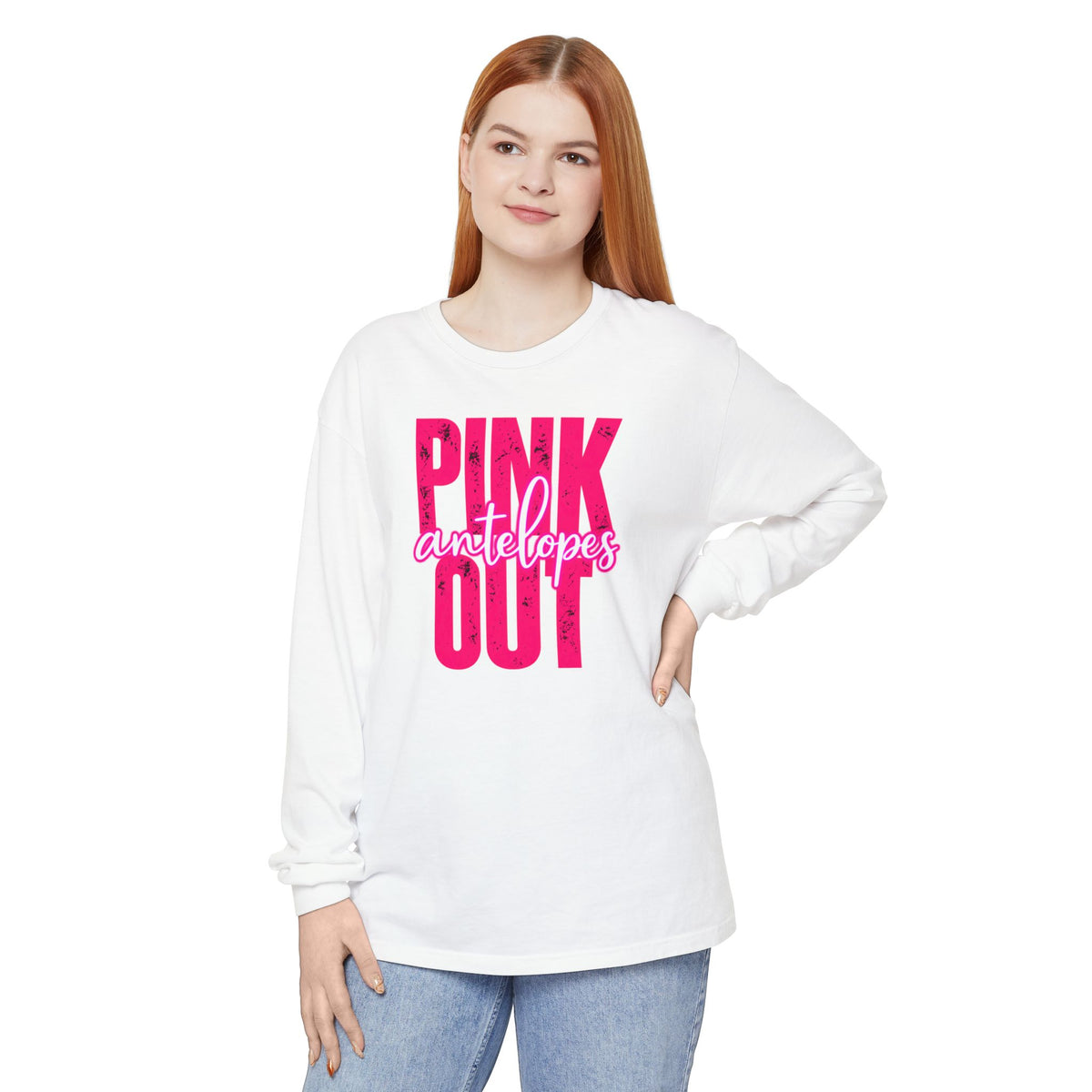 Pink Out Antelopes Long Sleeve Tee