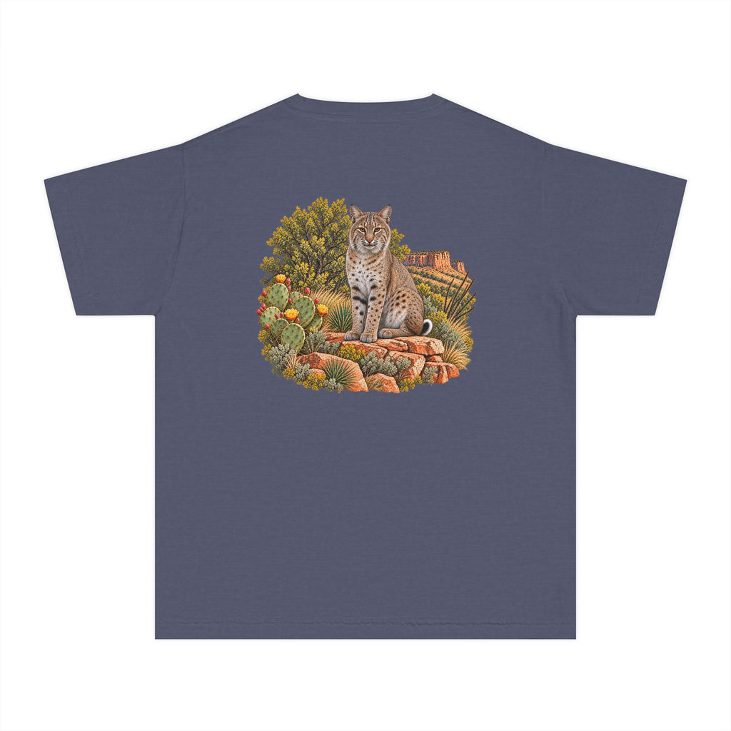 Youth Tee — Caprock Critters Bobcat Scenic View