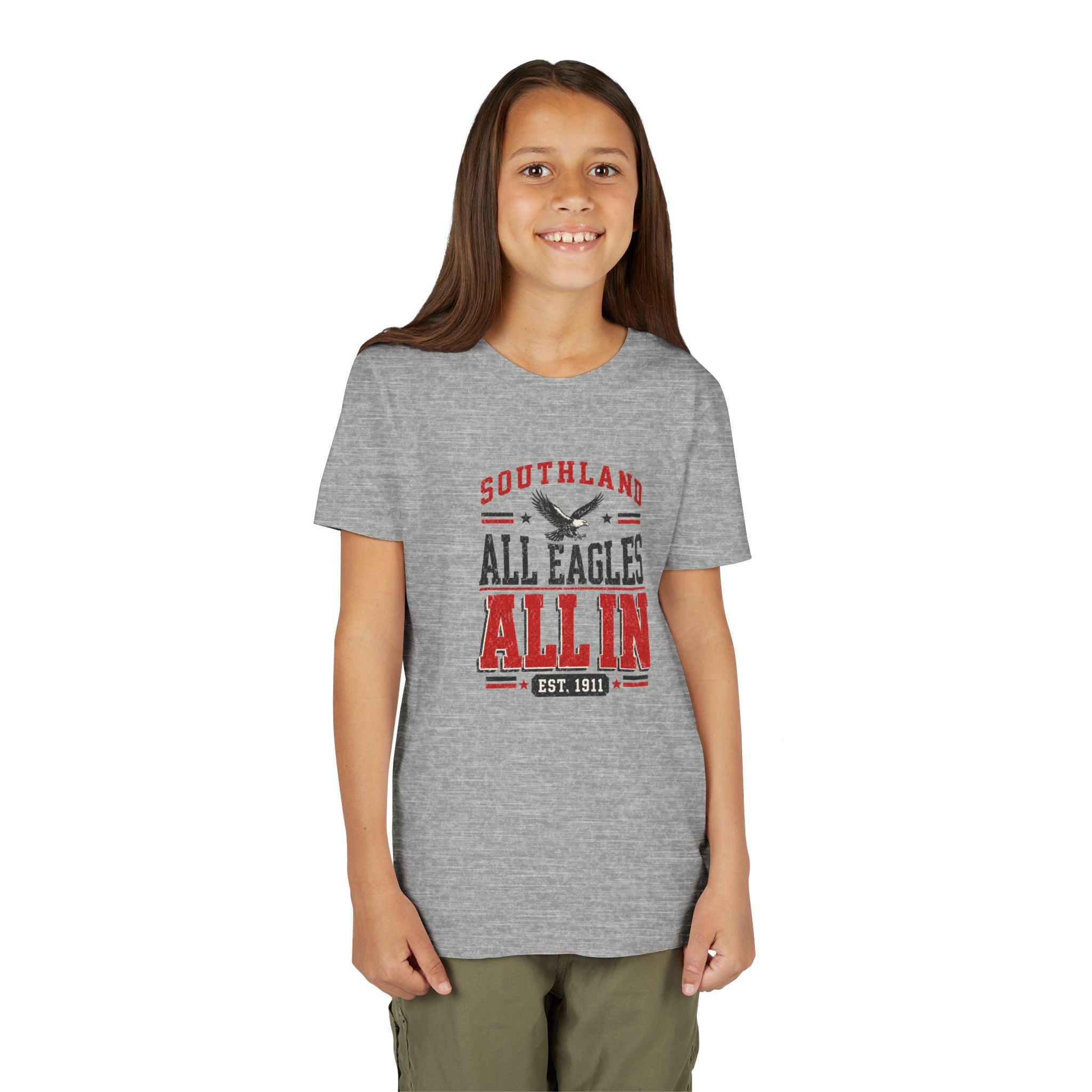 Youth Tee - "Southland All Eagles All In" School Spirit Shirt