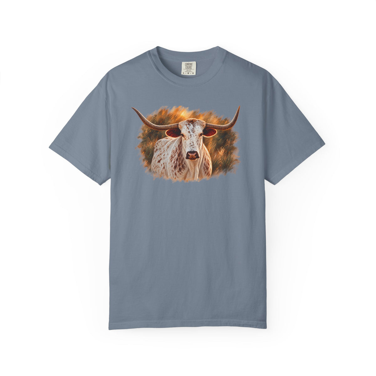 Longhorn Painting T-Shirt — Rustic Texas Cattle Graphic Tee
