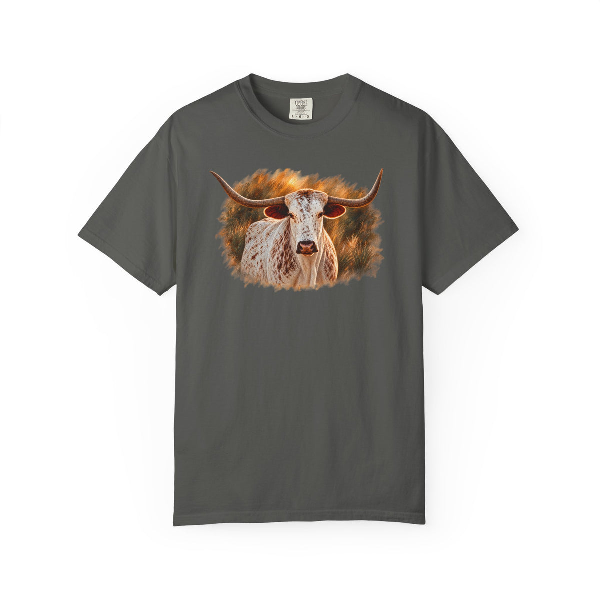 Longhorn Painting T-Shirt — Rustic Texas Cattle Graphic Tee