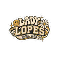 Lady Lopes Social Club Kiss-Cut Sticker — Retro Daisy Smile Laptop Decal