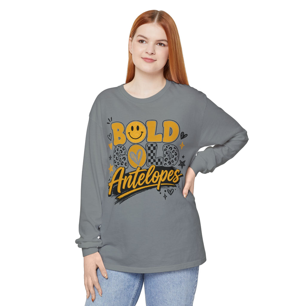 Bold Gold Antelopes Long Sleeve Tee