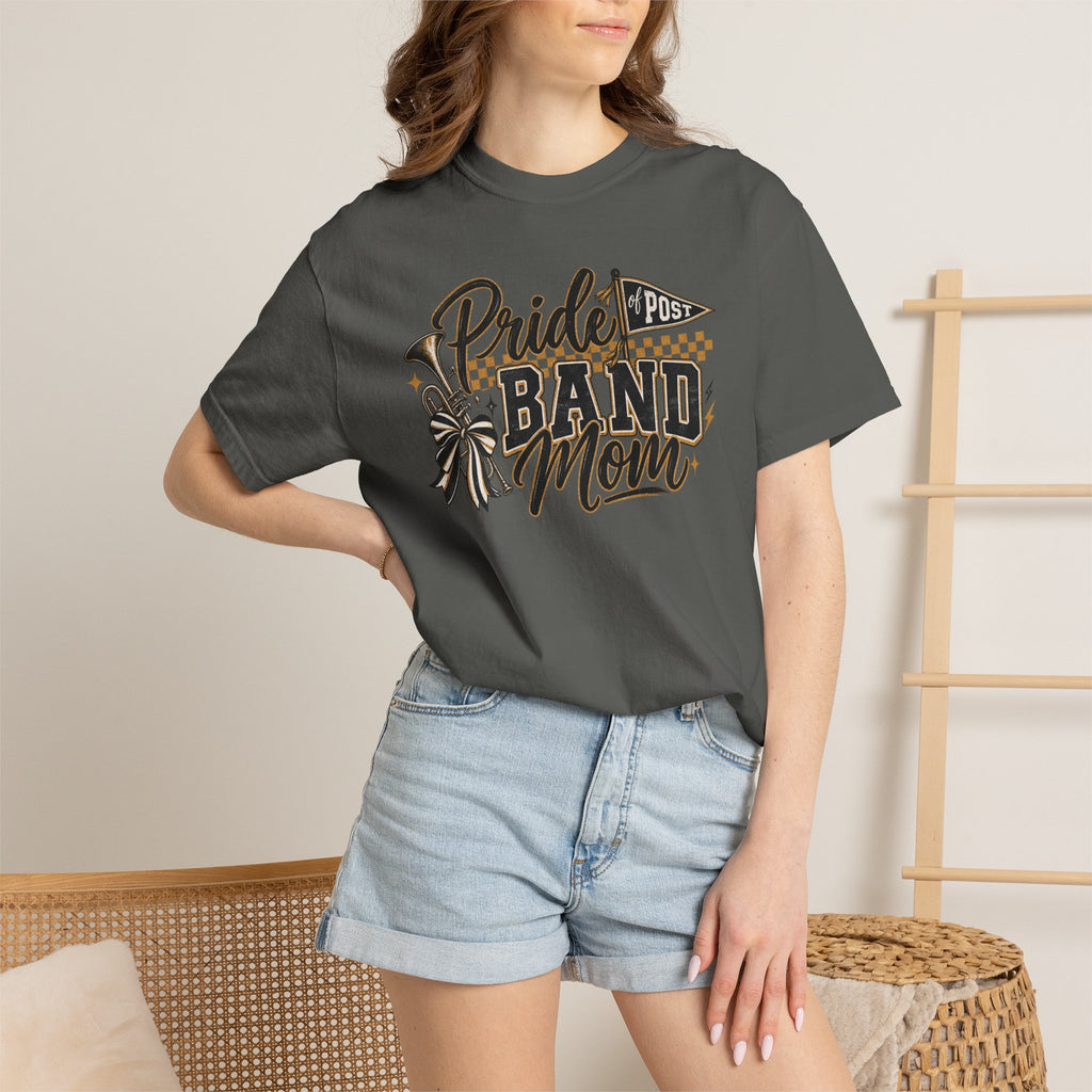 Band Mom T-Shirt — "Pride Post" Graphic Tee for Marching Band Parents