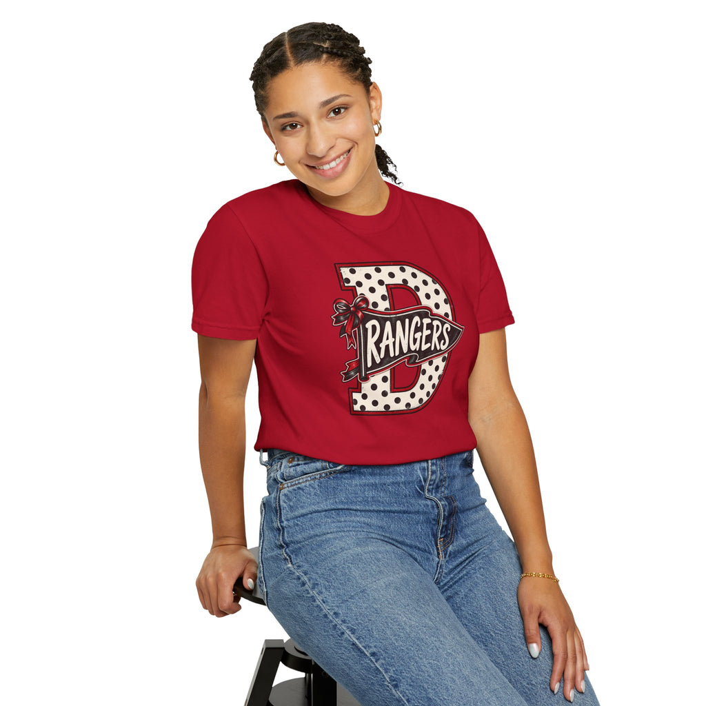 Rangers Vintage Letter 'D' Graphic T-Shirt