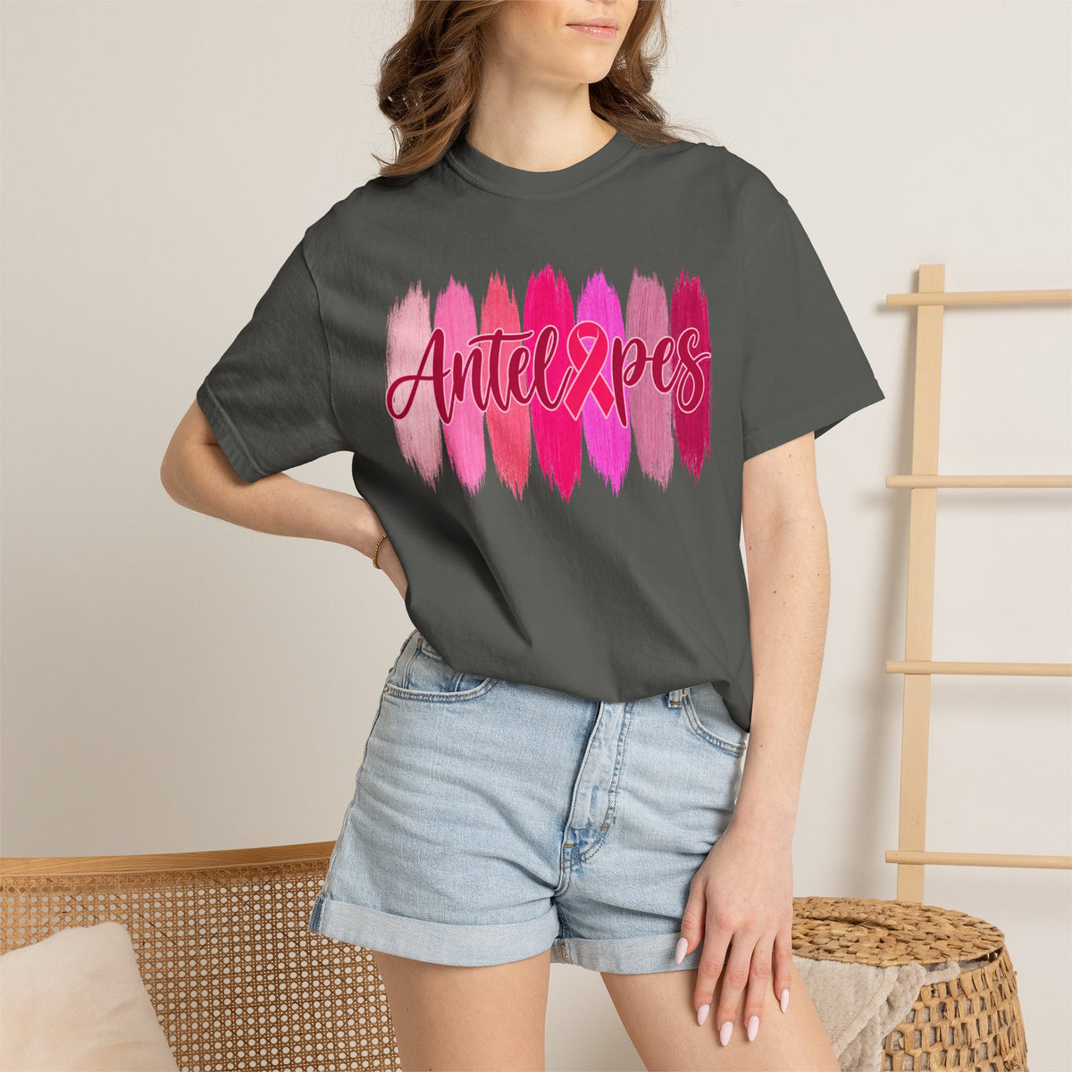 Antelopes Pink Brushstroke T-Shirt