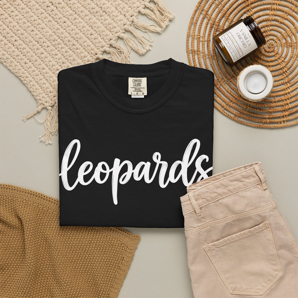 Leopards Script Tee — Retro Graphic T-Shirt
