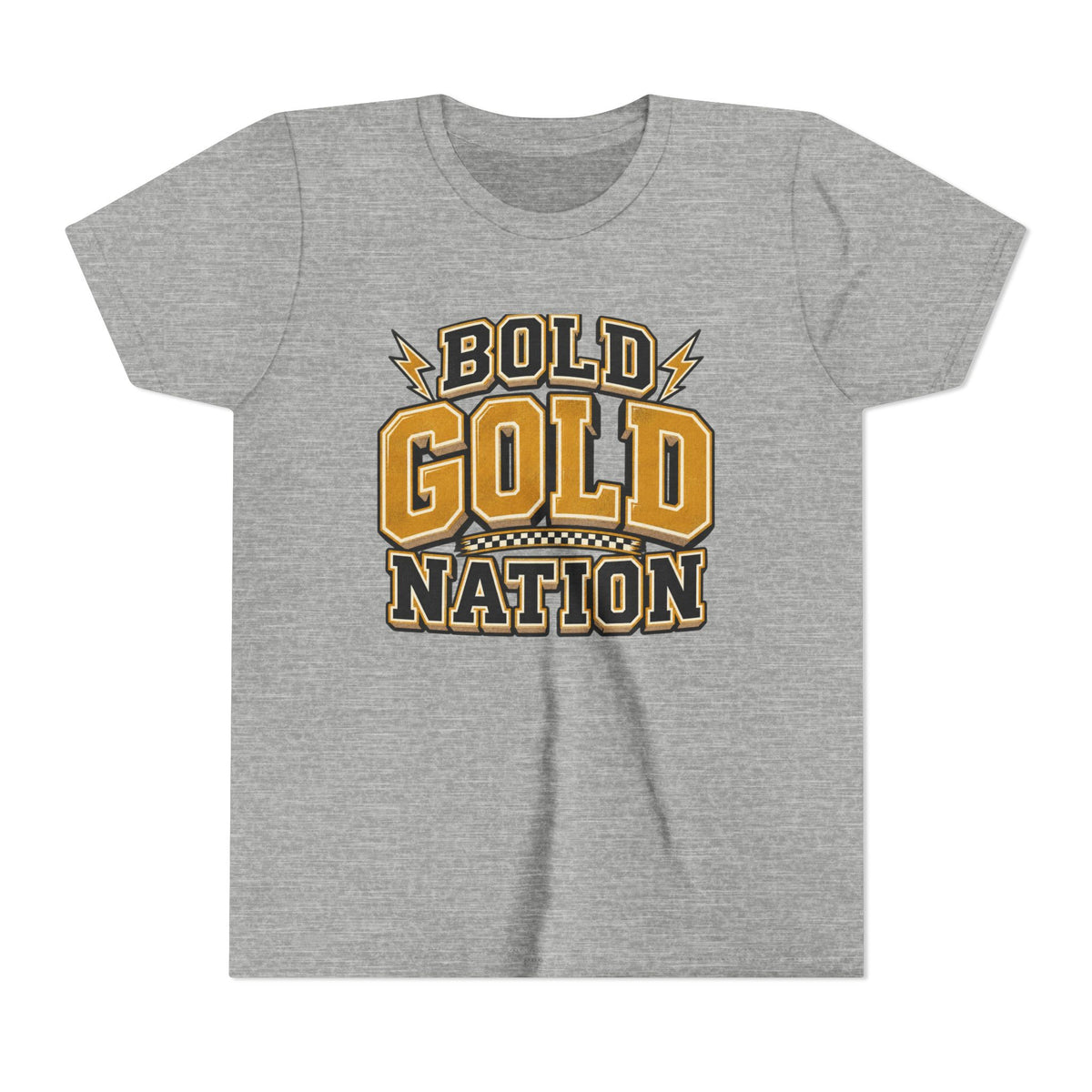 Youth Tee — Bold Gold Nation Graphic Kids Shirt