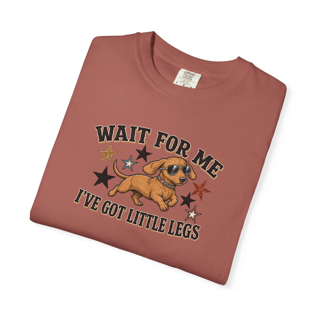 Wait For Me I've Got Little Legs T-Shirt — Cute Dachshund Retro Graphic Tee