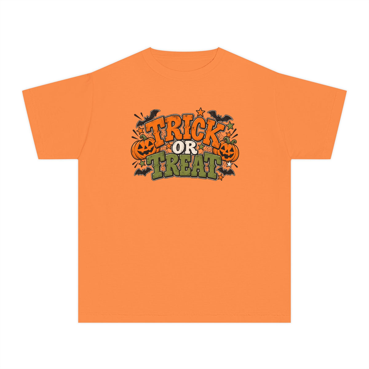 Youth Halloween T-Shirt - "Trick or Treat" Pumpkin Graphic