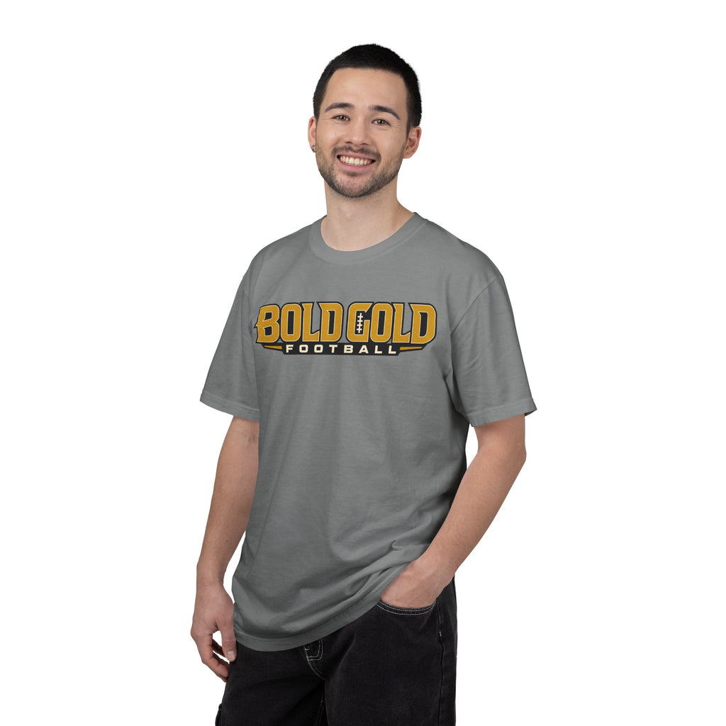 Bold Gold Football T-Shirt — Vintage Sport Tee