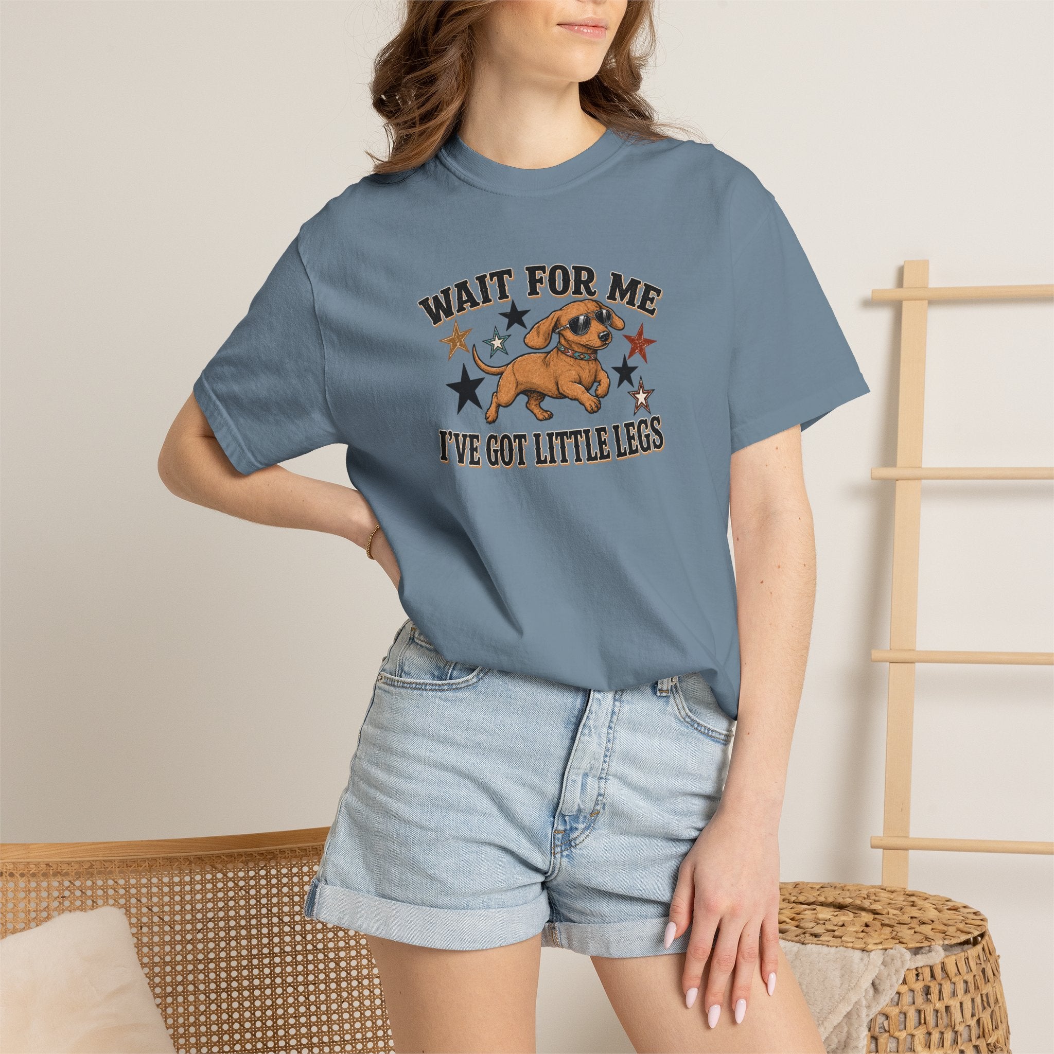 Wait For Me I've Got Little Legs T-Shirt — Cute Dachshund Retro Graphic Tee
