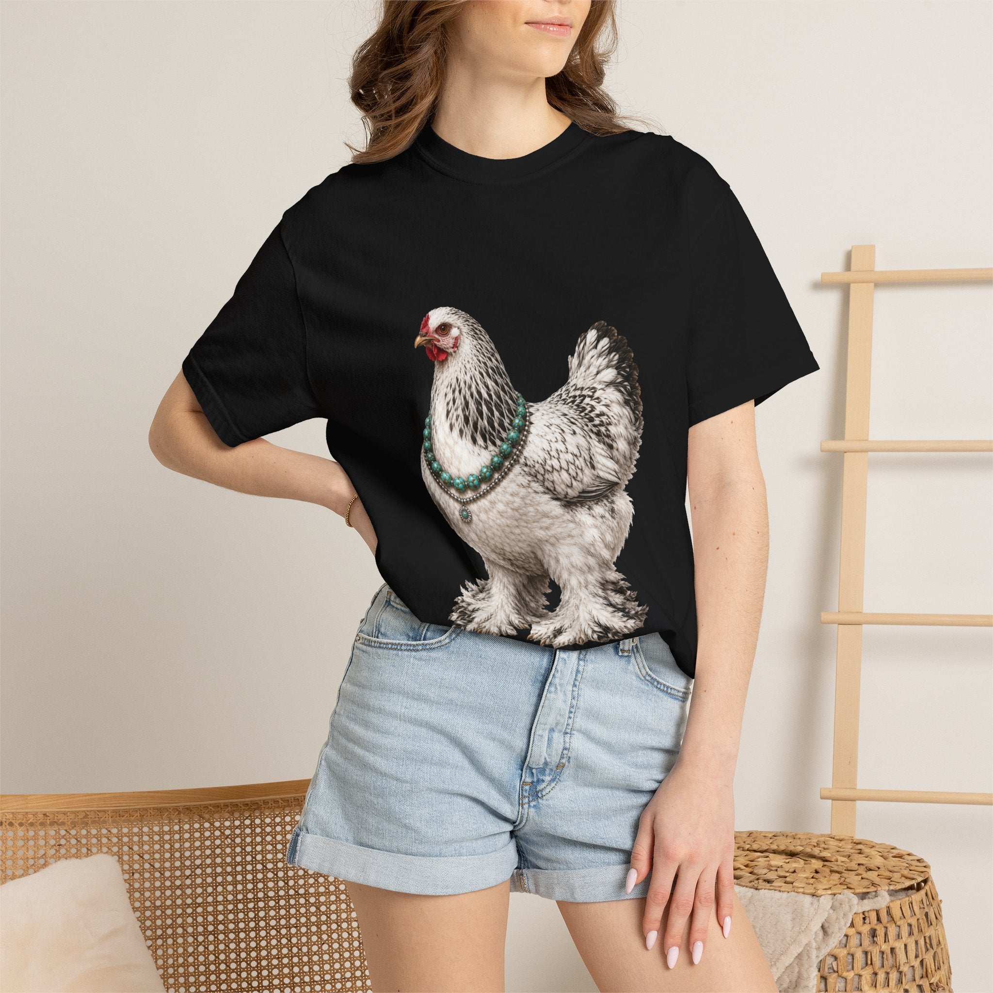 Feather Foot Turquoise Chicken Queen T-Shirt