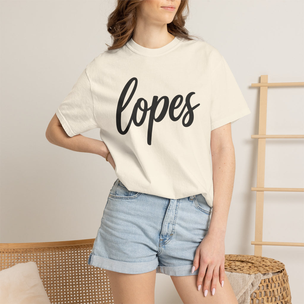 Lopes Script Tee — Personalized Name Graphic T-Shirt