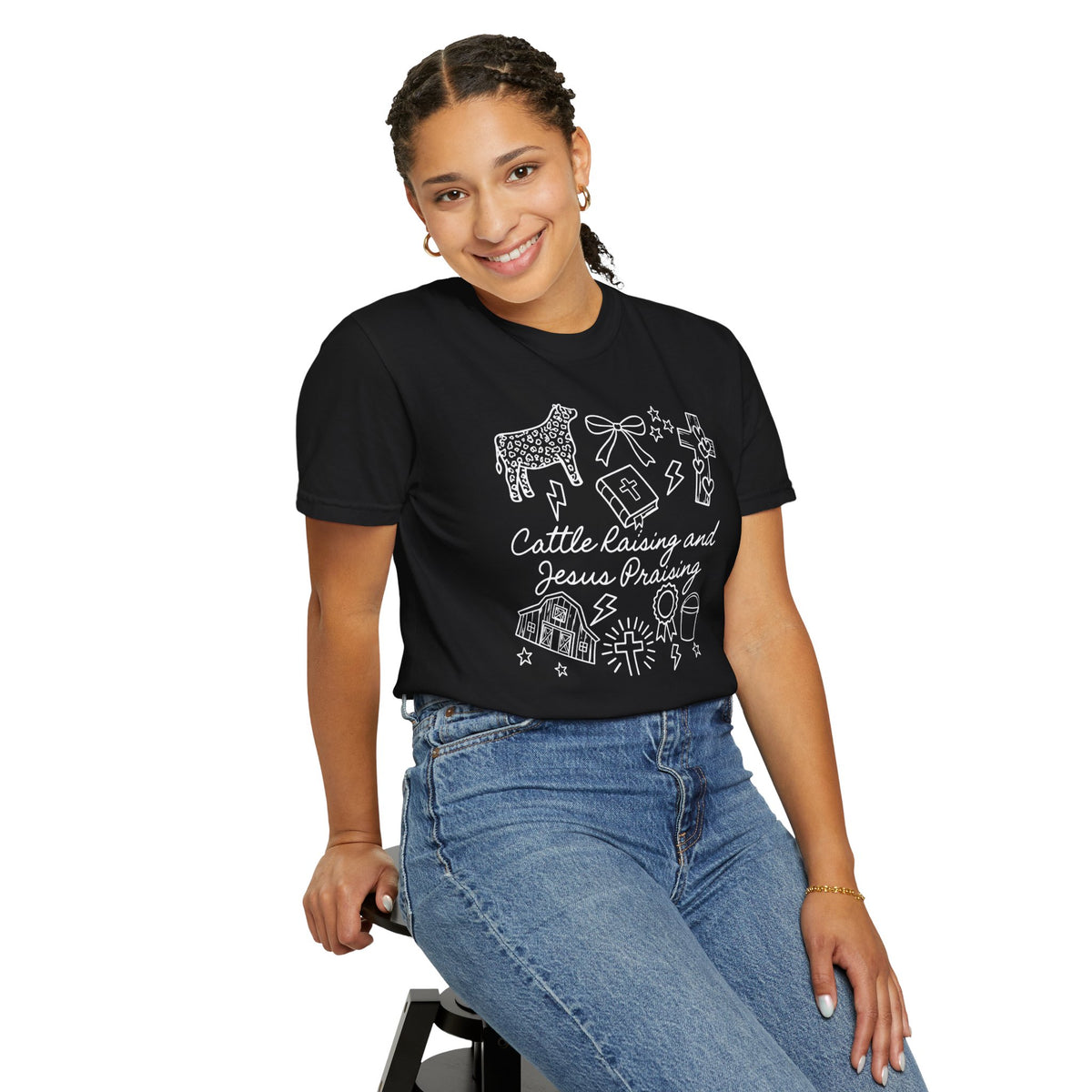 Cattle Raising and Jesus Praising T-Shirt