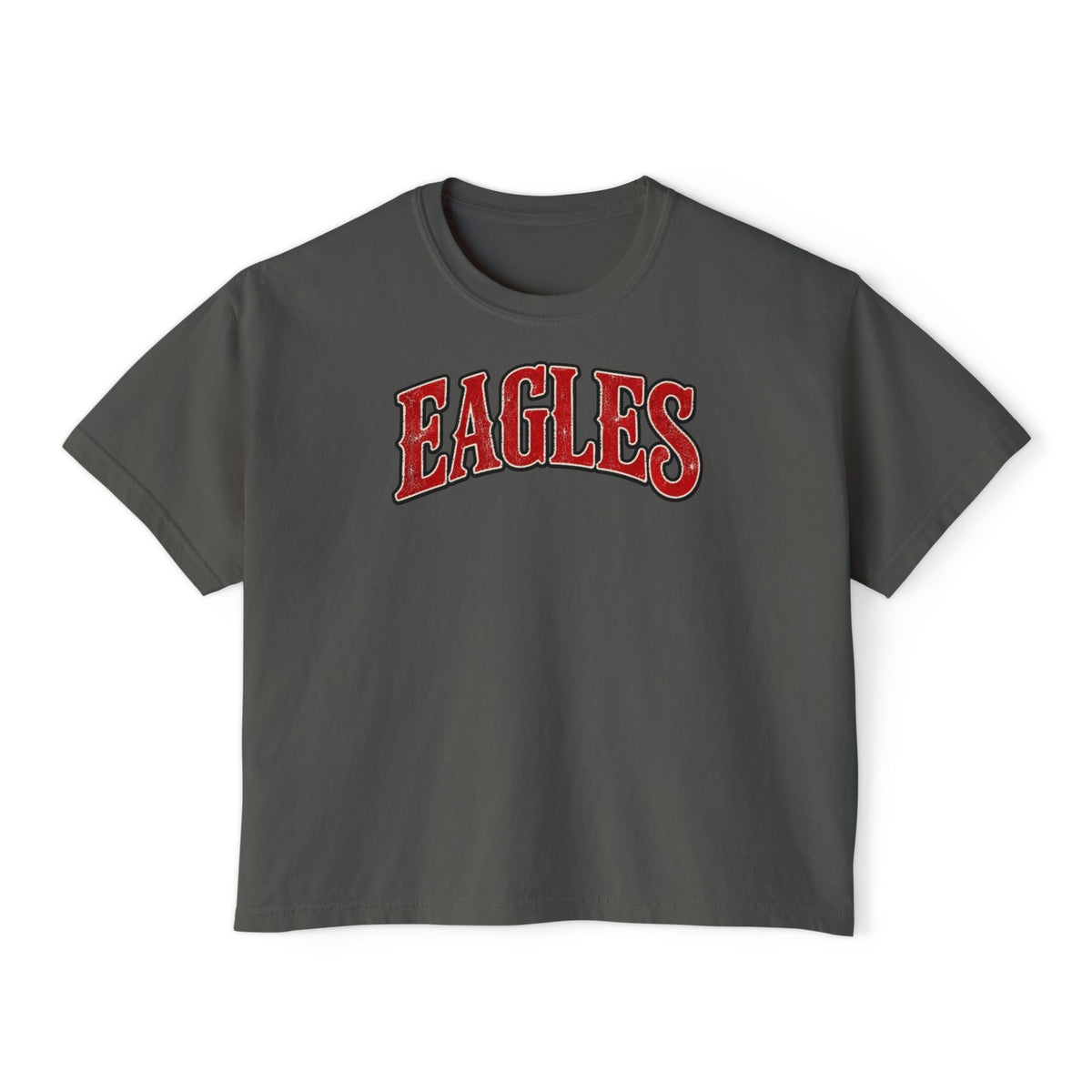 Eagles Graphic Boxy Tee — Women's Cropped Crewneck Shirt