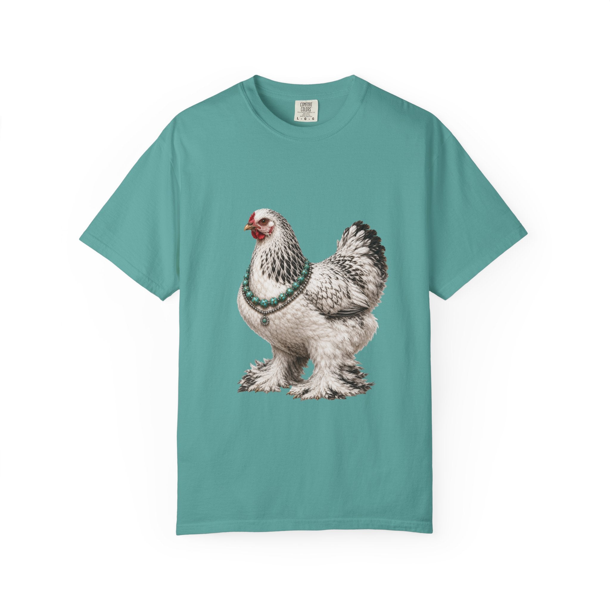 Feather Foot Turquoise Chicken Queen T-Shirt