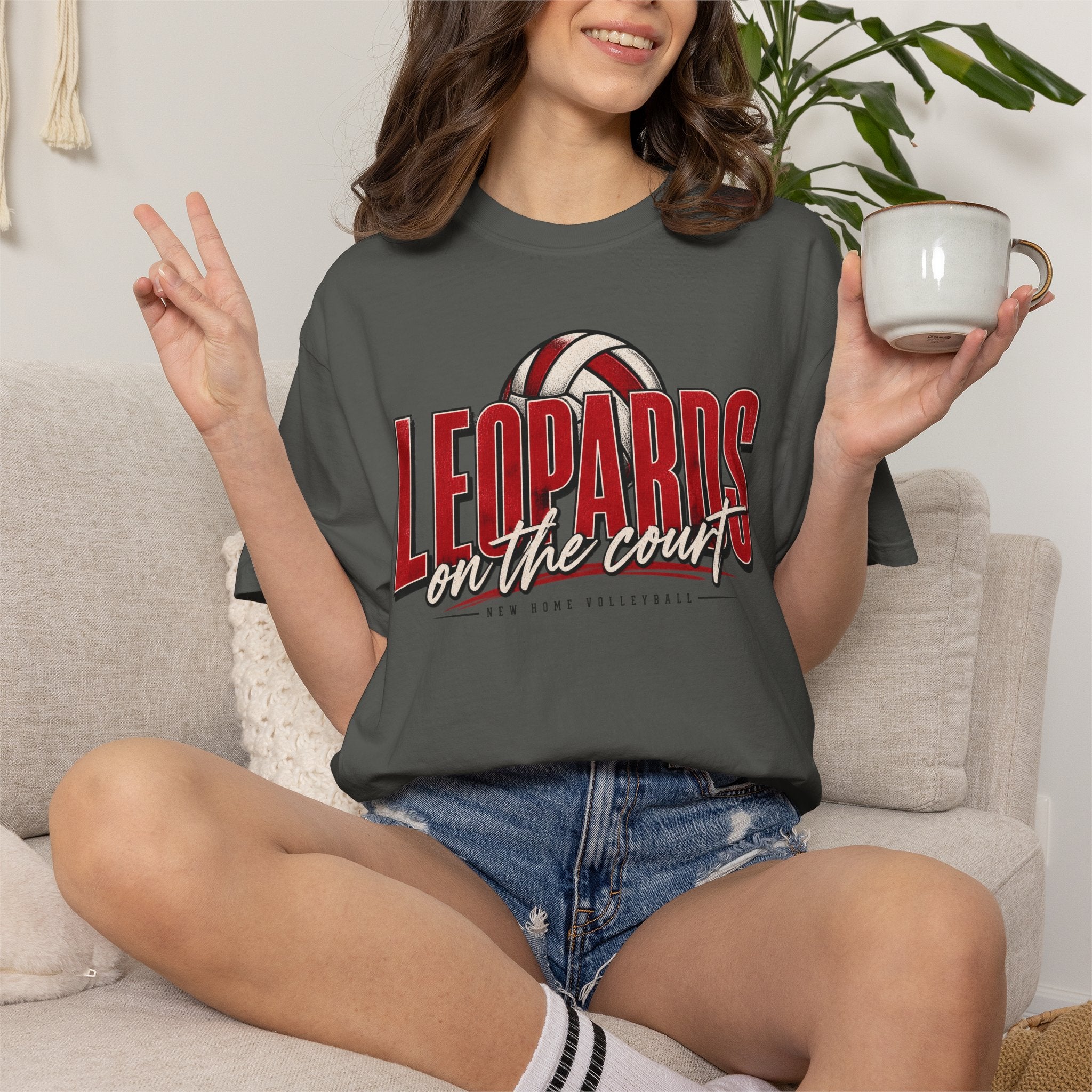 Leopards On The Court Volleyball T-Shirt