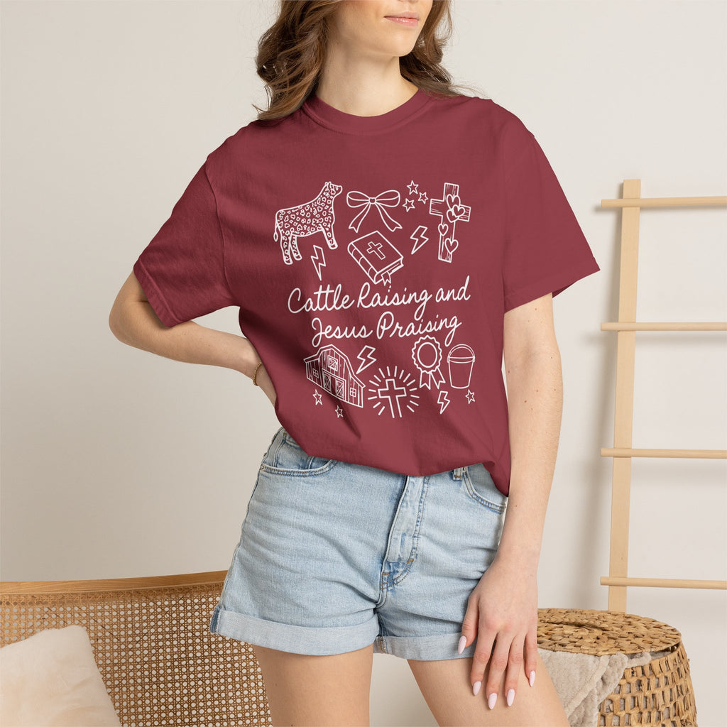 Cattle Raising and Jesus Praising T-Shirt