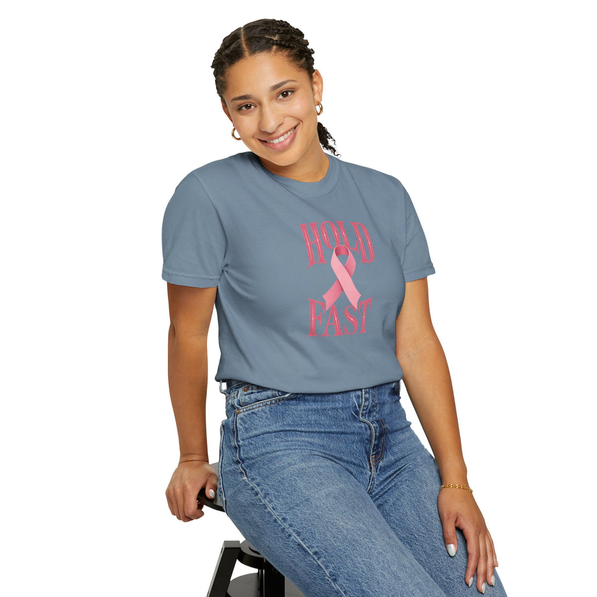 Hold Fast Pink Ribbon T‑Shirt