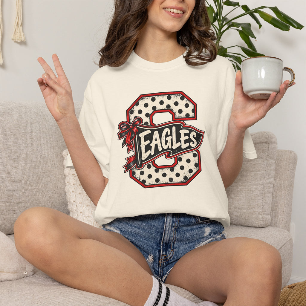 Vintage Polka Dot 'Eagles' Letterman T-Shirt