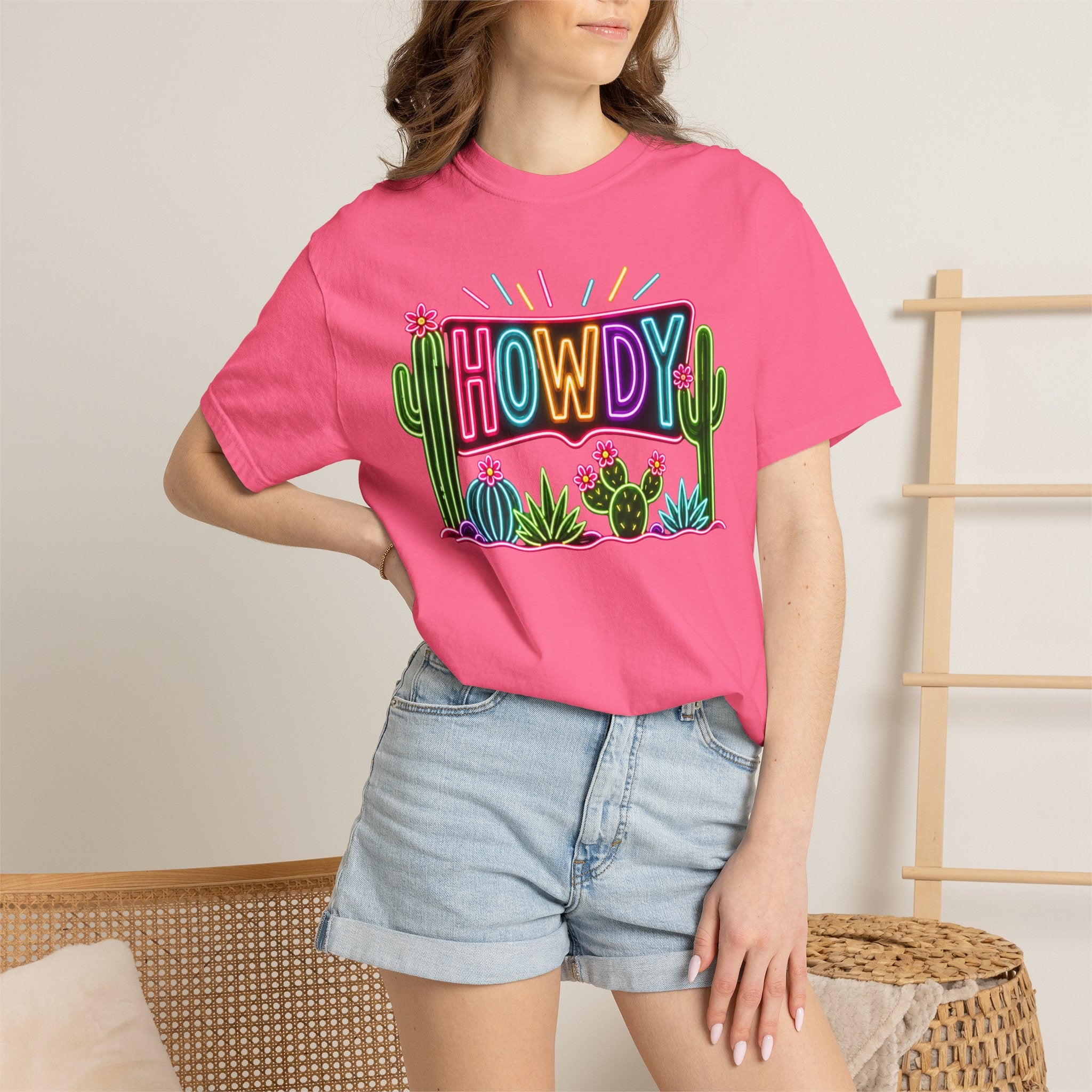 Neon Howdy Cactus T-Shirt