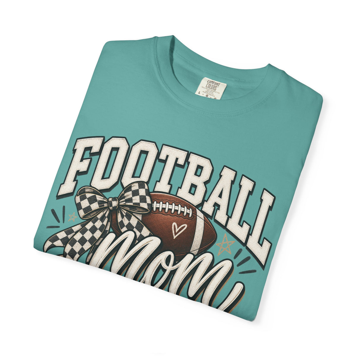 Football Mom T-Shirt — Vintage Garment-Dyed Sideline Tee