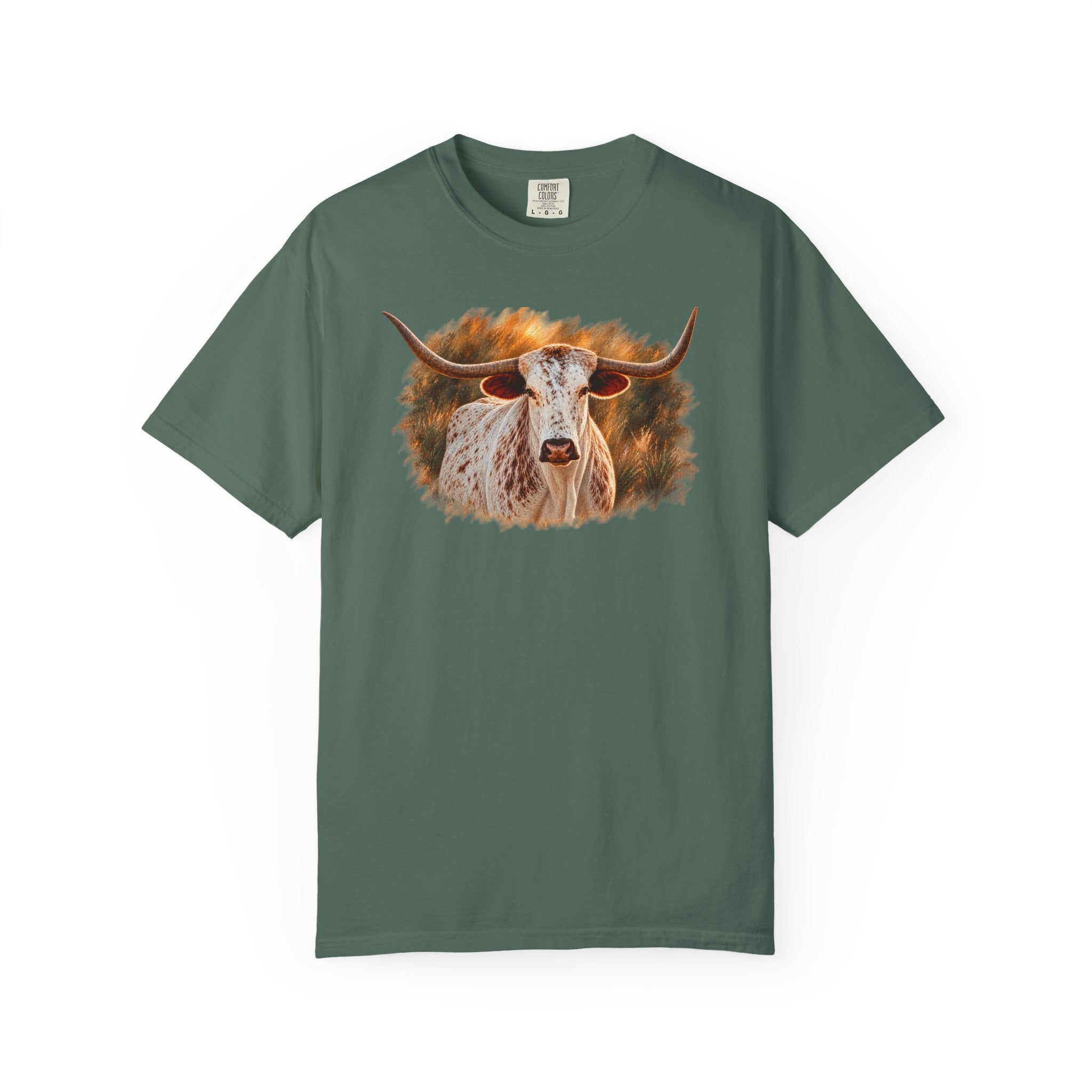Longhorn Painting T-Shirt — Rustic Texas Cattle Graphic Tee