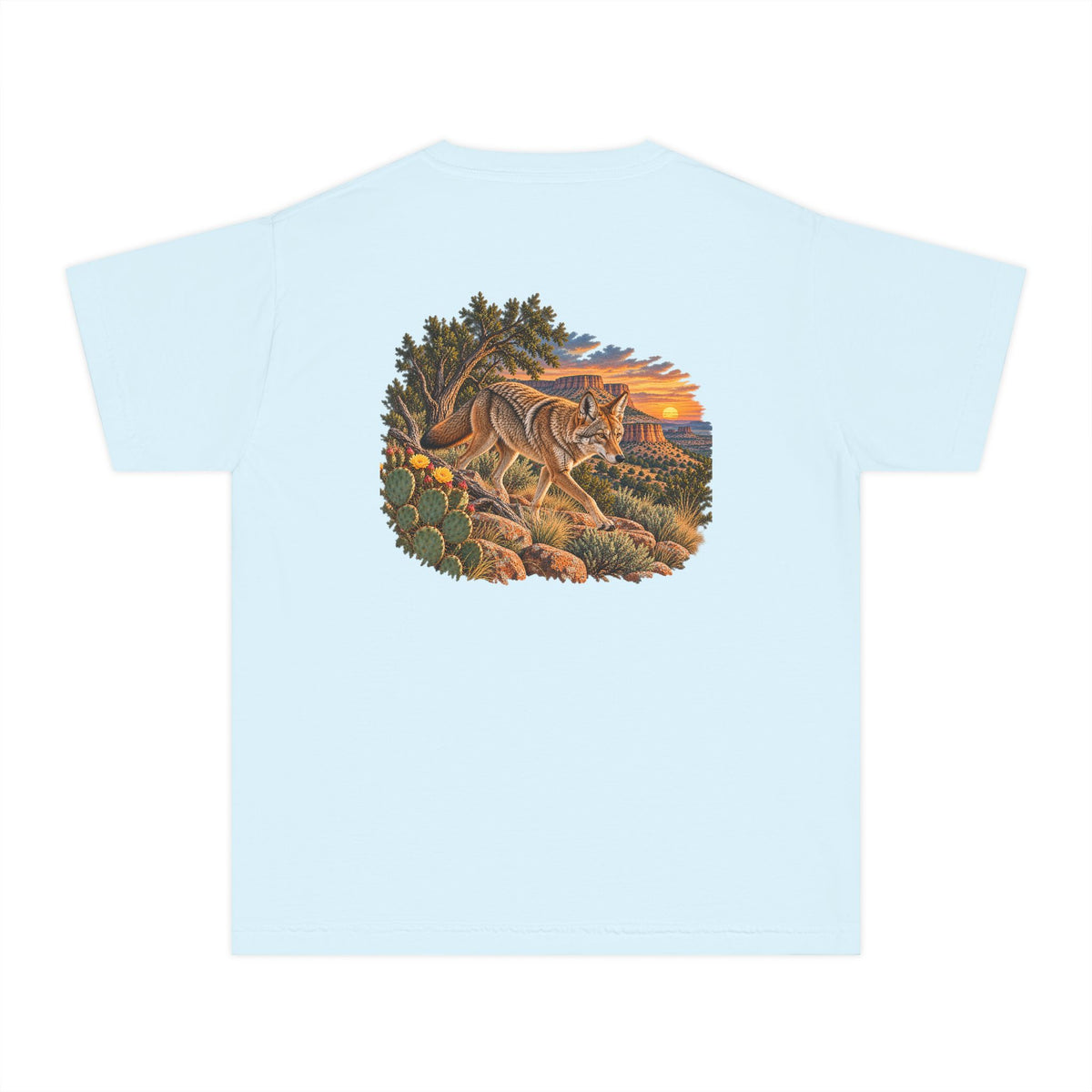 Youth Tee — Caprock Critters Coyote Graphic