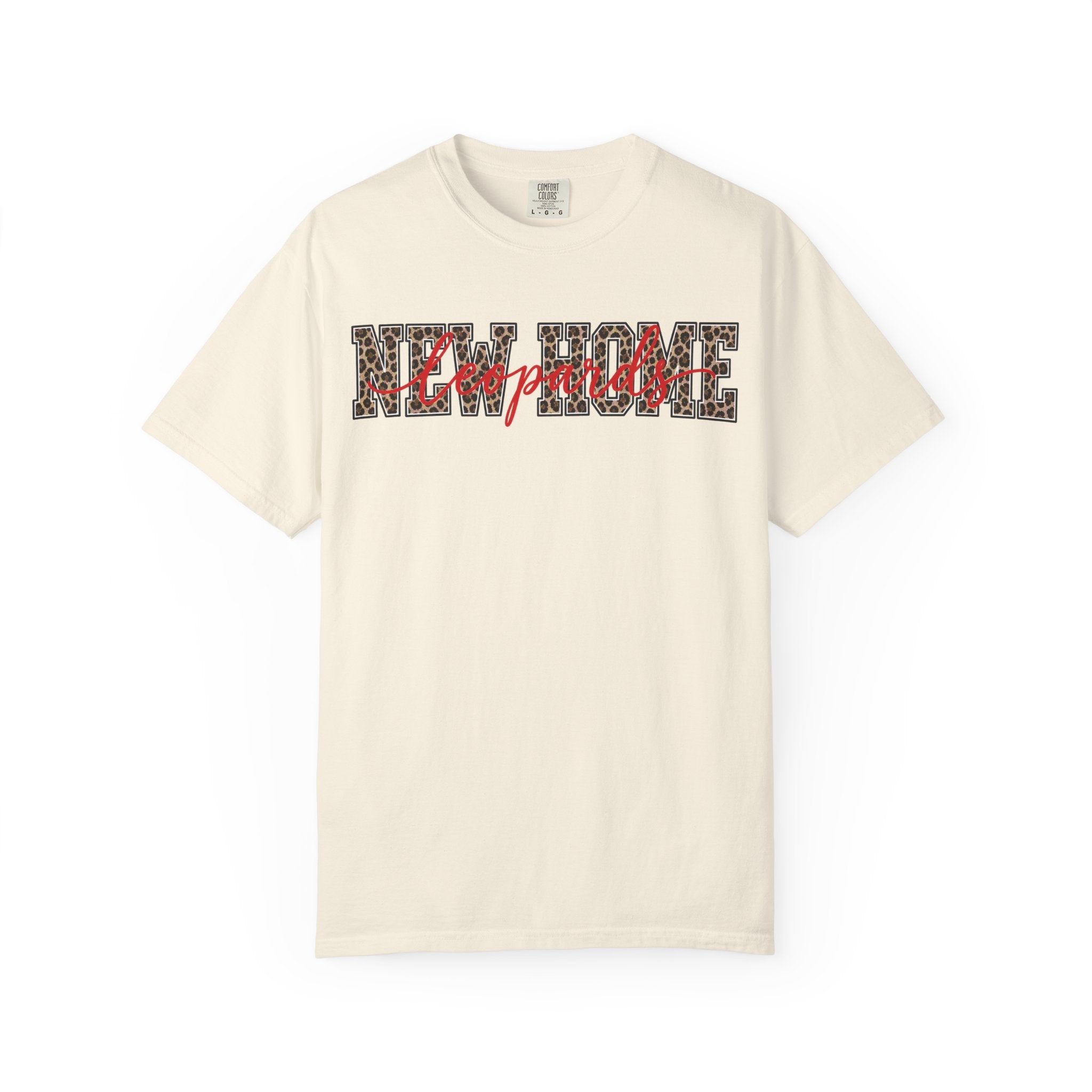 New Home Leopard Script T-Shirt
