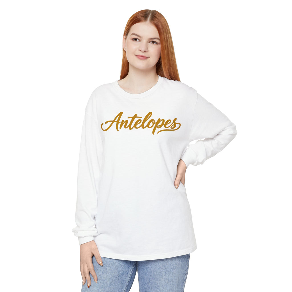 Antelopes Long Sleeve T-Shirt – Post-High-School Mascot Spirit Wear