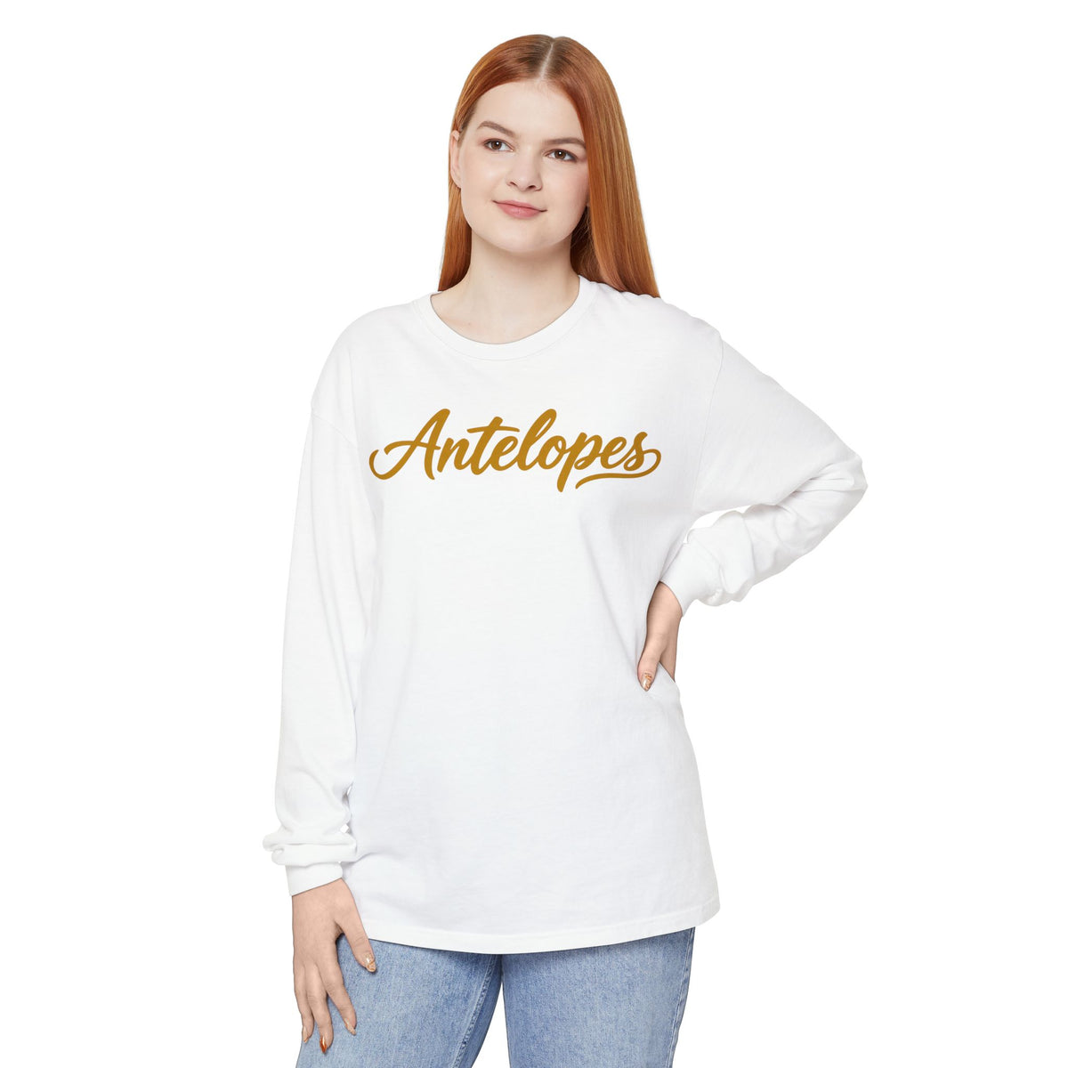 Antelopes Long Sleeve T-Shirt – Post-High-School Mascot Spirit Wear
