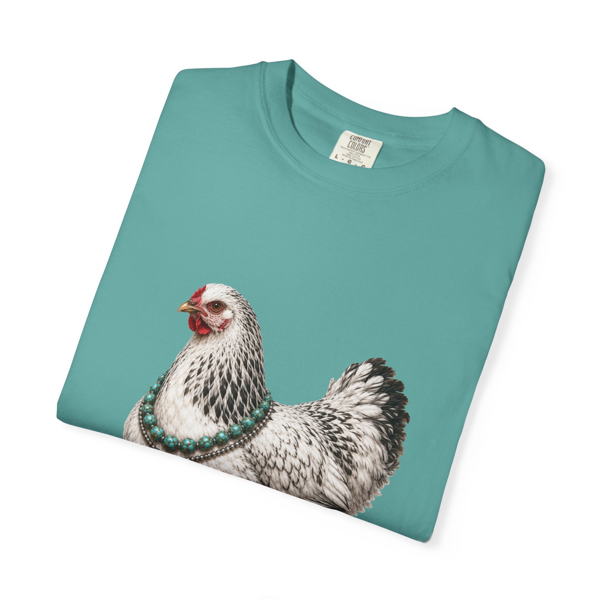 Feather Foot Turquoise Chicken Queen T-Shirt