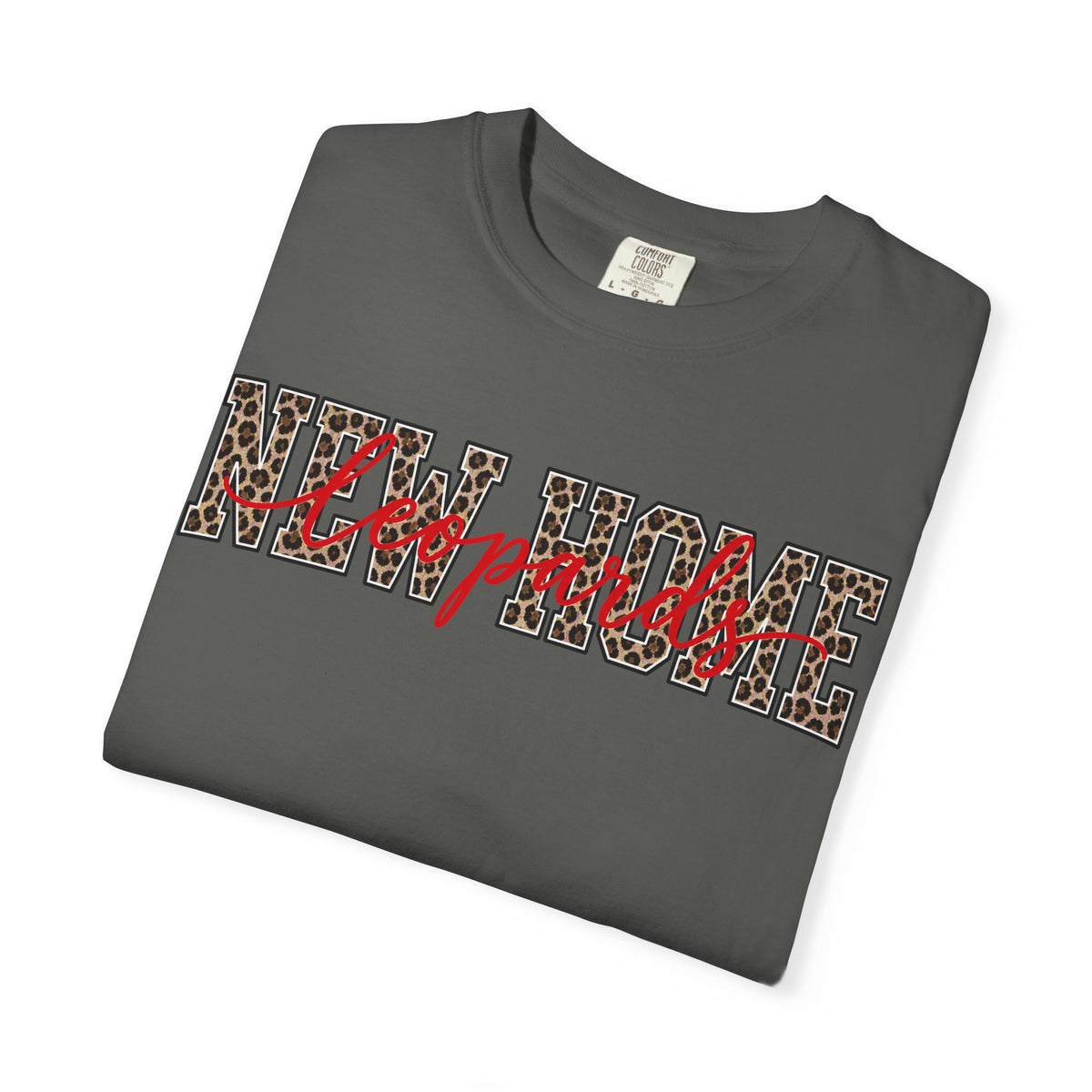 New Home Leopard Script T-Shirt