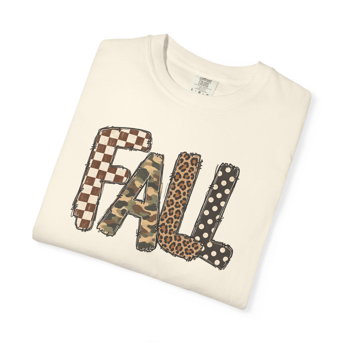 Fall Patchwork Letter T-Shirt