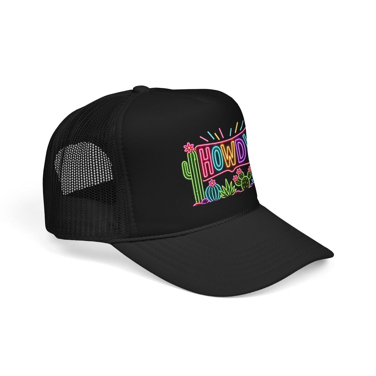 Howdy Neon Cactus Trucker Hat