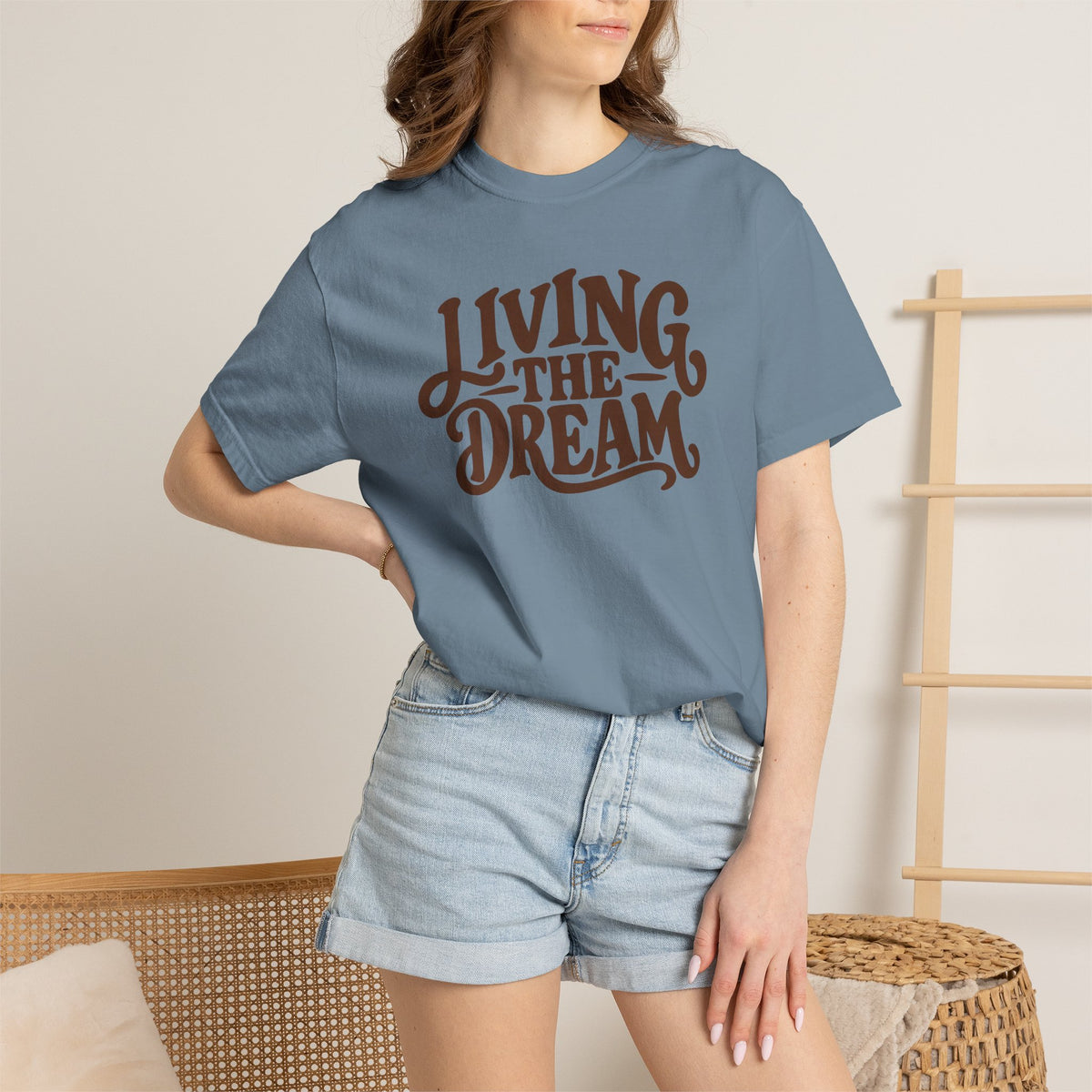 Living The Dream T-Shirt — Vintage Script Graphic Tee
