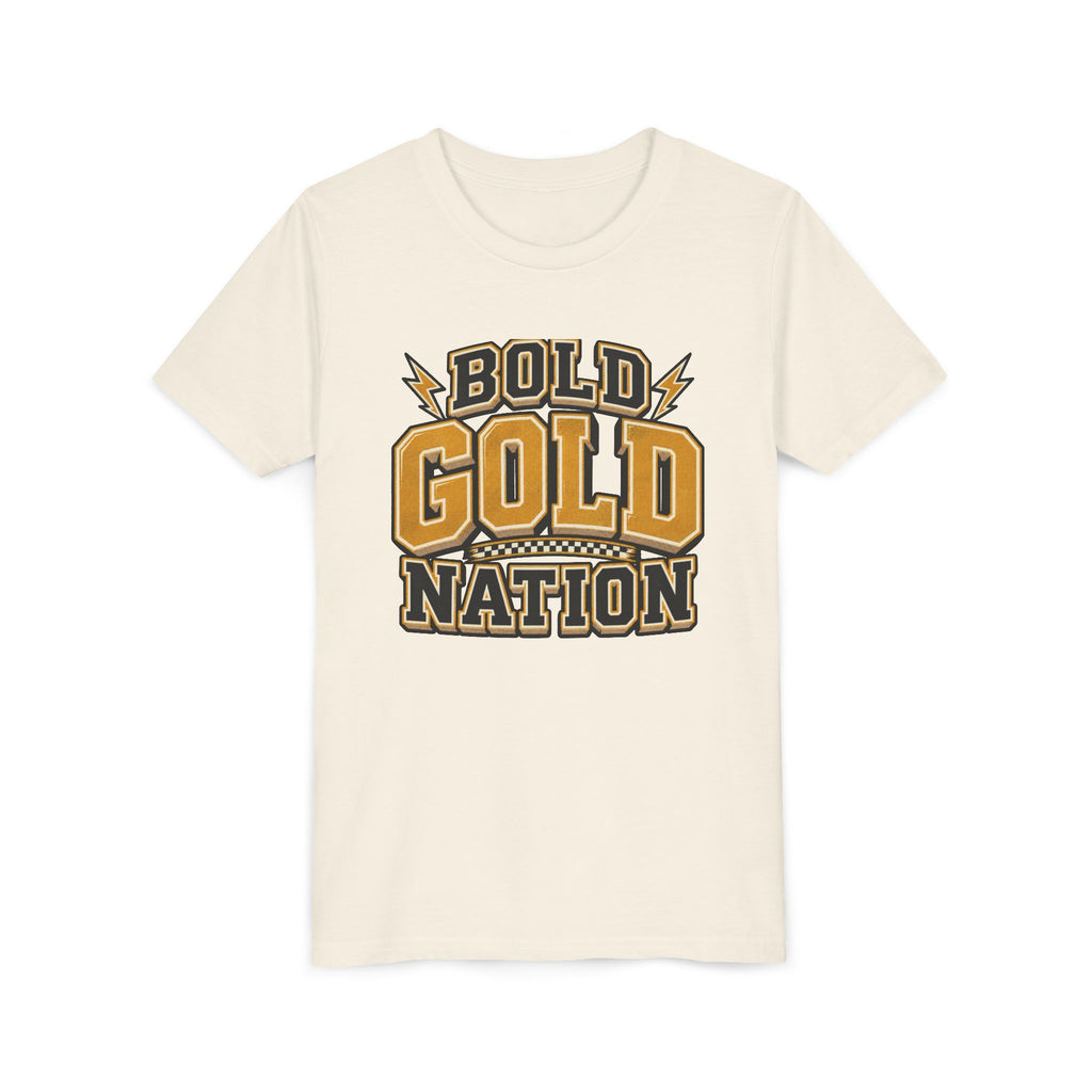 Youth Tee — Bold Gold Nation Graphic Kids Shirt
